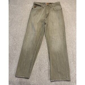 Y2K Jeans Akademiks Men's Size 32x31 Baggy Faded Tan Skater Hip Hop Vtg 2000's
